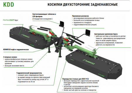 Комплекс косилок KDD 861 MegaCUT (ширина 8.60 м.)