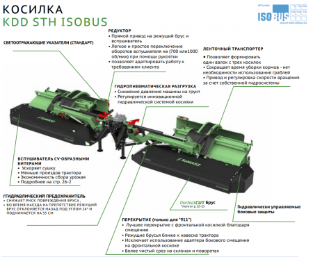 Косилка KDD 911 STH ISOBUS 