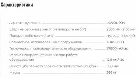 Коммунальный отвал КО-4-Л9  на LOVOL 904 (имеет возможность навески совместно с погрузчиком TURS-1500)